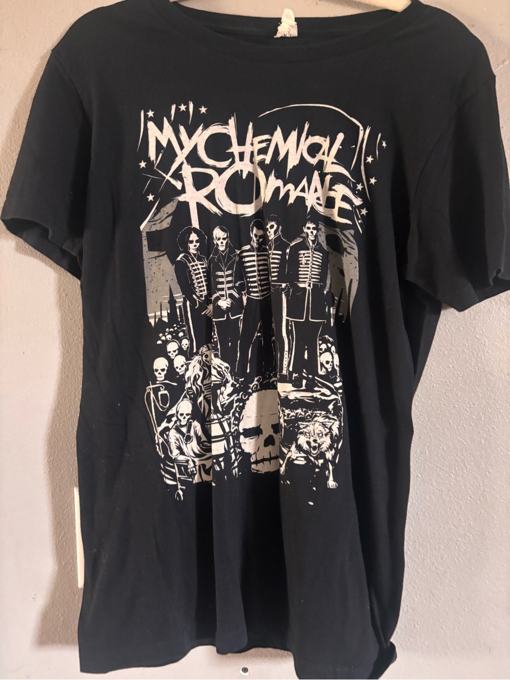 Black Graphic Band Tee